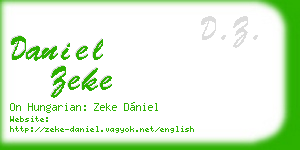 daniel zeke business card